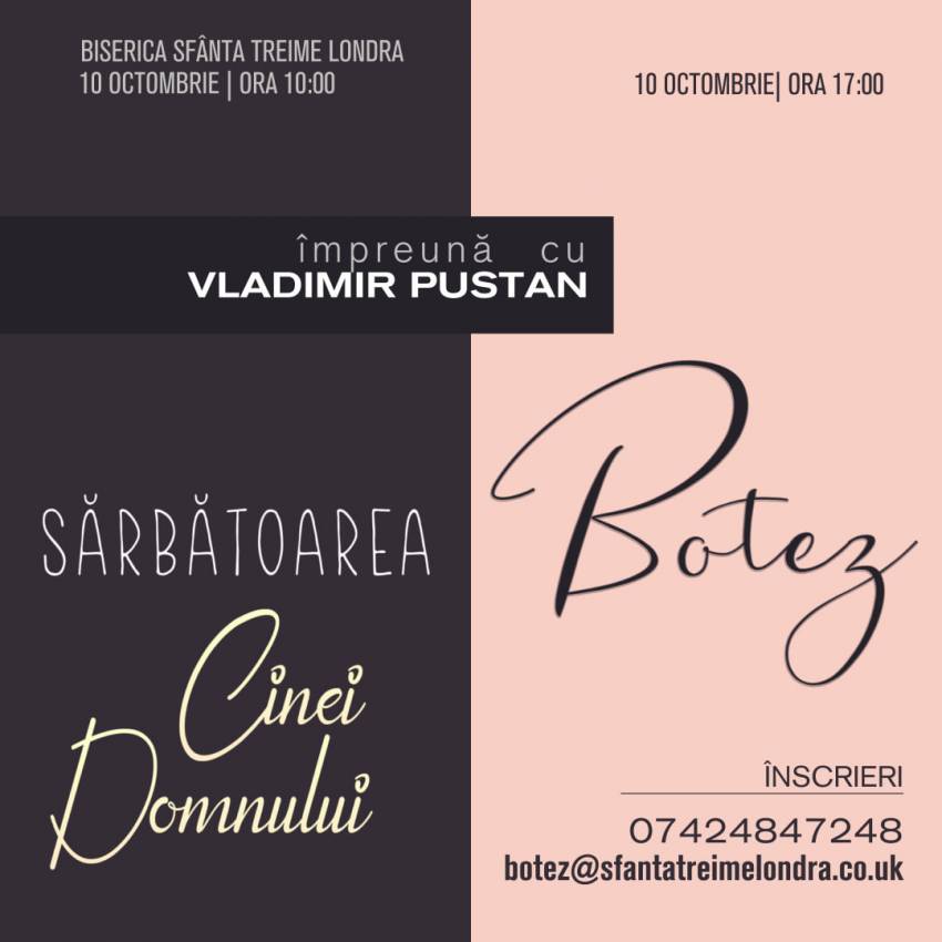 Botez la Biserica Sfânta Treime Londra ◉ Invitat: Vladimir Pustan