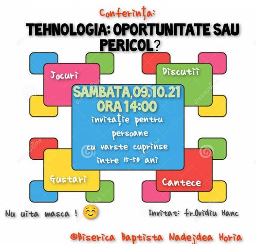 Conferință despre tehnologie la Biserica Nădejdea Horia