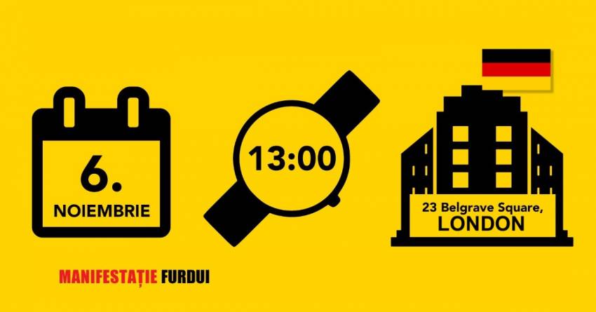 Protest pentru susținerea Familiei Furdui la Londra