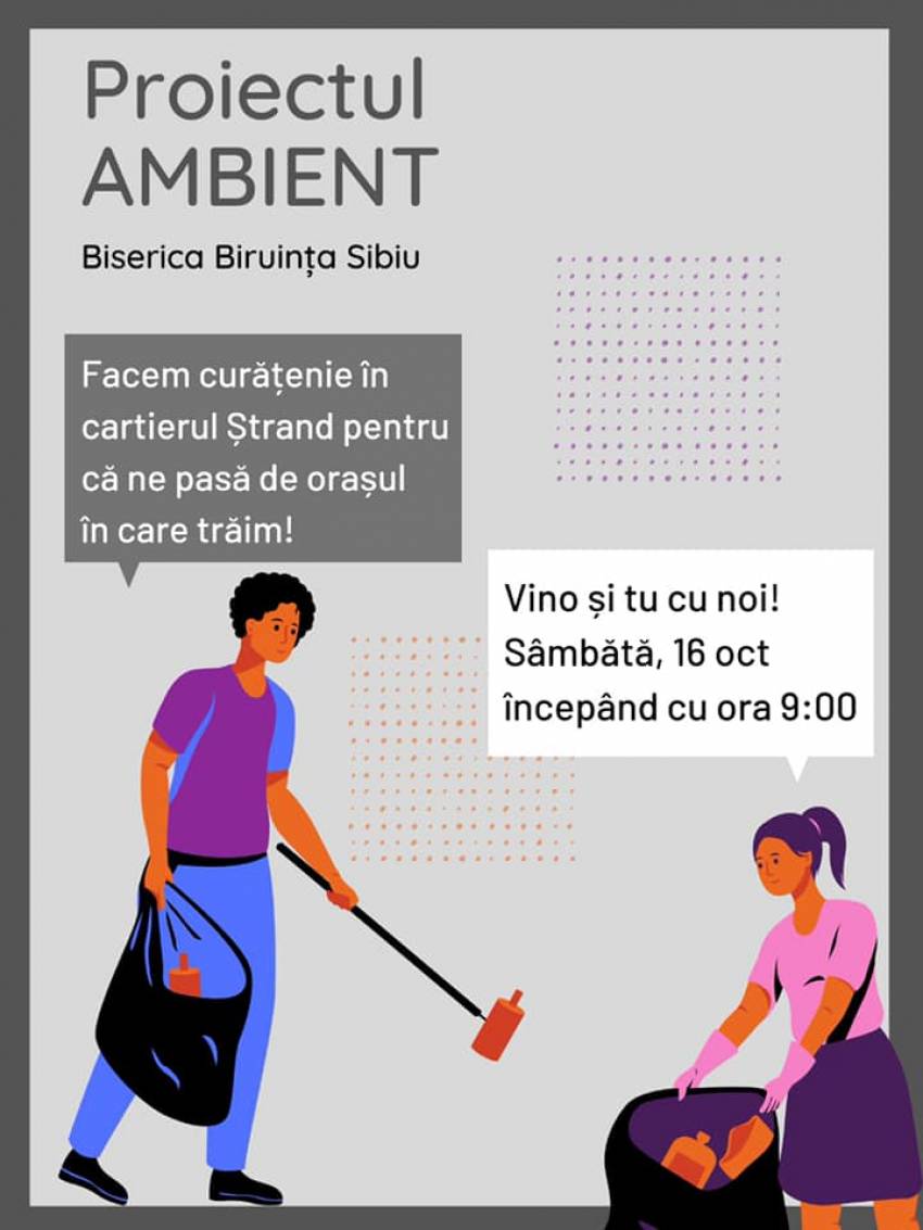 Pilduitor! Biserica Biruinţa Sibiu la salubrizarea cartierului Ștrand!