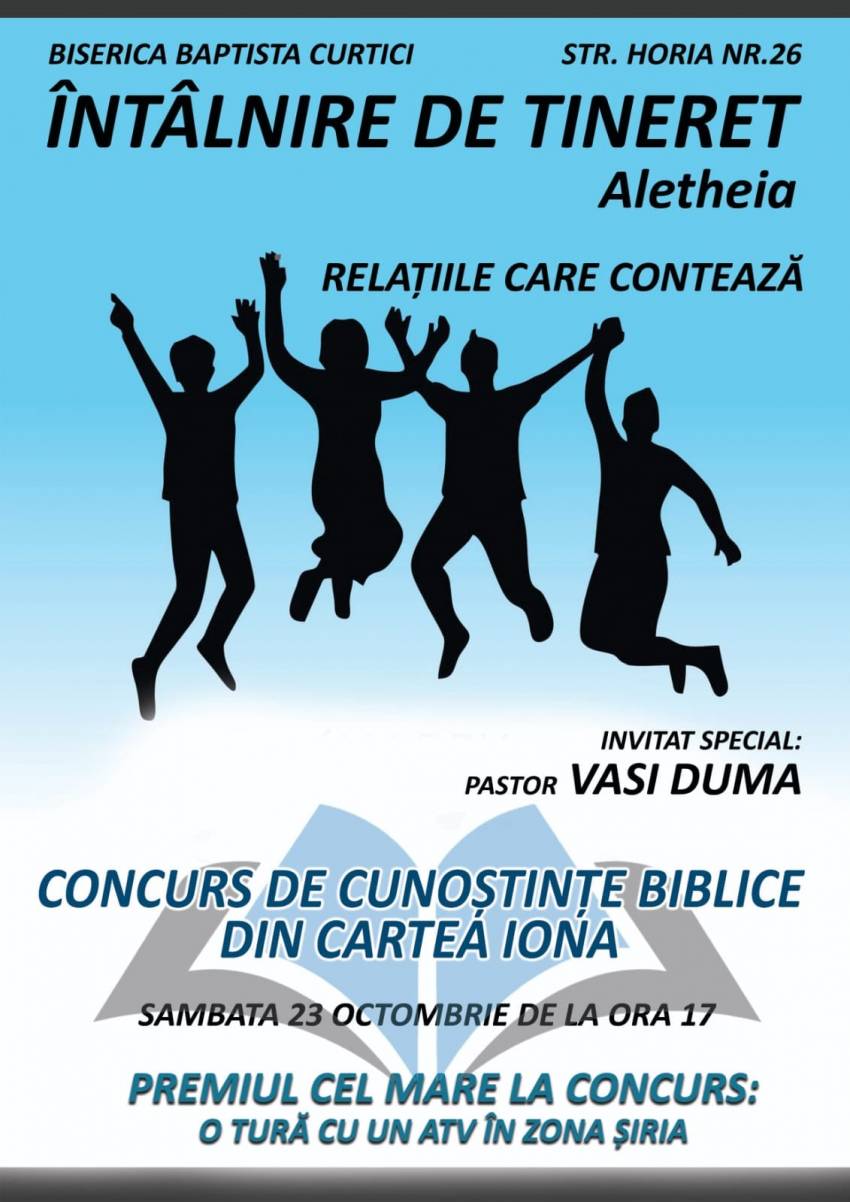 Întâlnire de tineret la Biserica Baptistă Curtici ◉ Invitat: Vasi Duma
