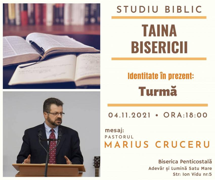 Studiu biblic cu Marius Cruceru la Biserica Adevăr și Lumină Satu Mare