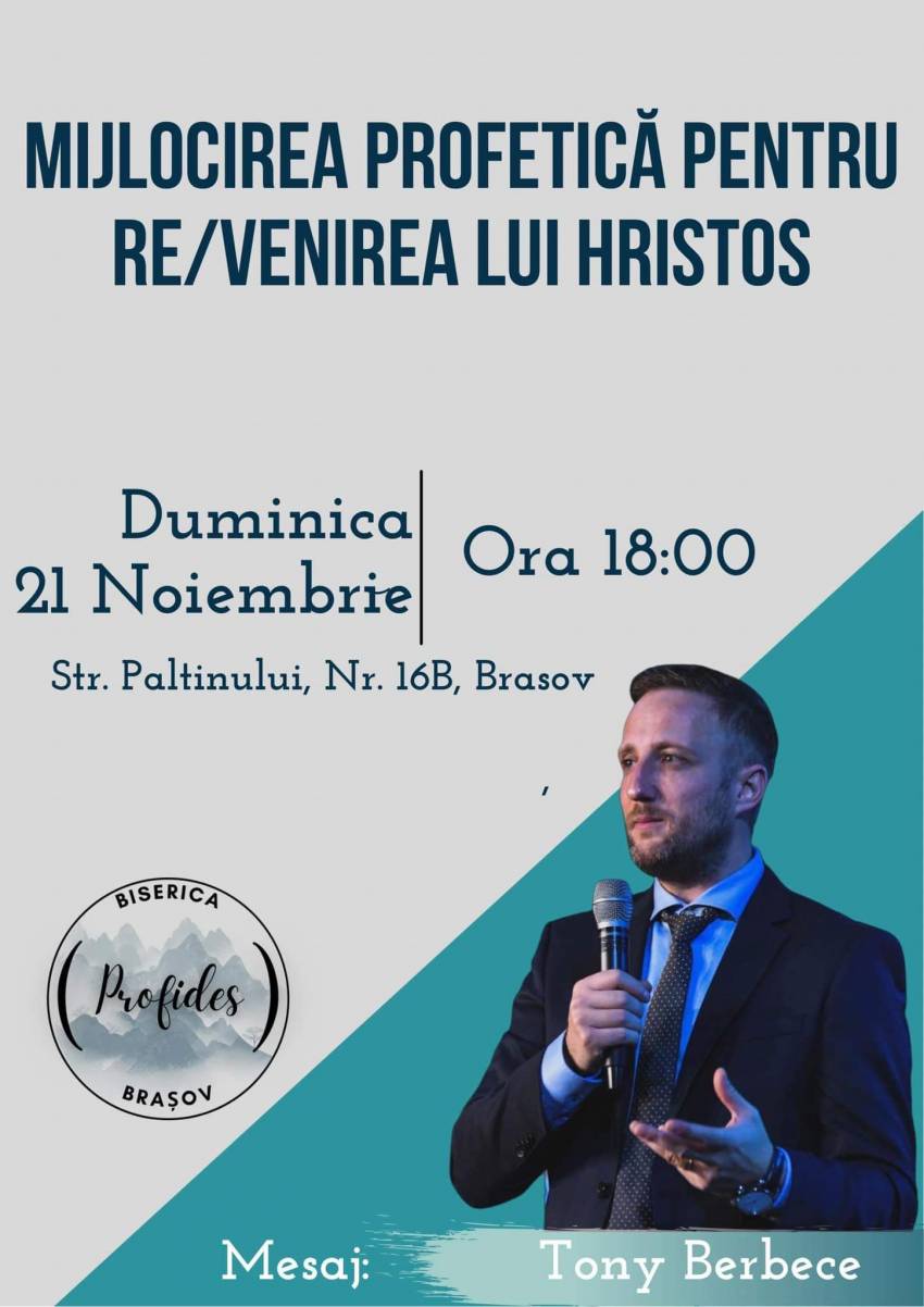 Tony Berbece la Biserica Profides Brașov