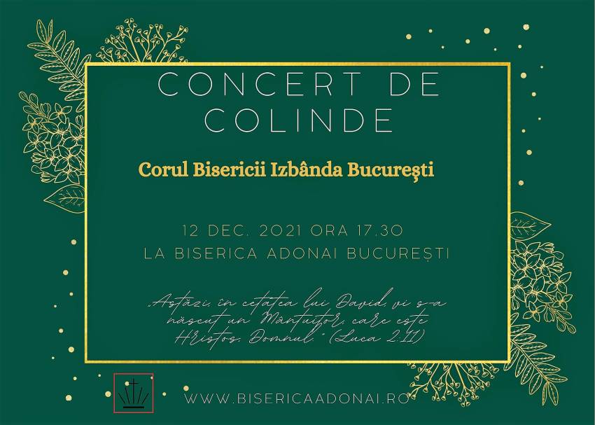 Concert de colinde la Biserica Adonai București