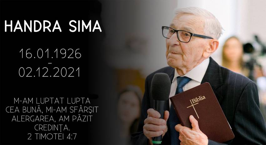 Serviciu de înmormântare a pastorului Sima Handra