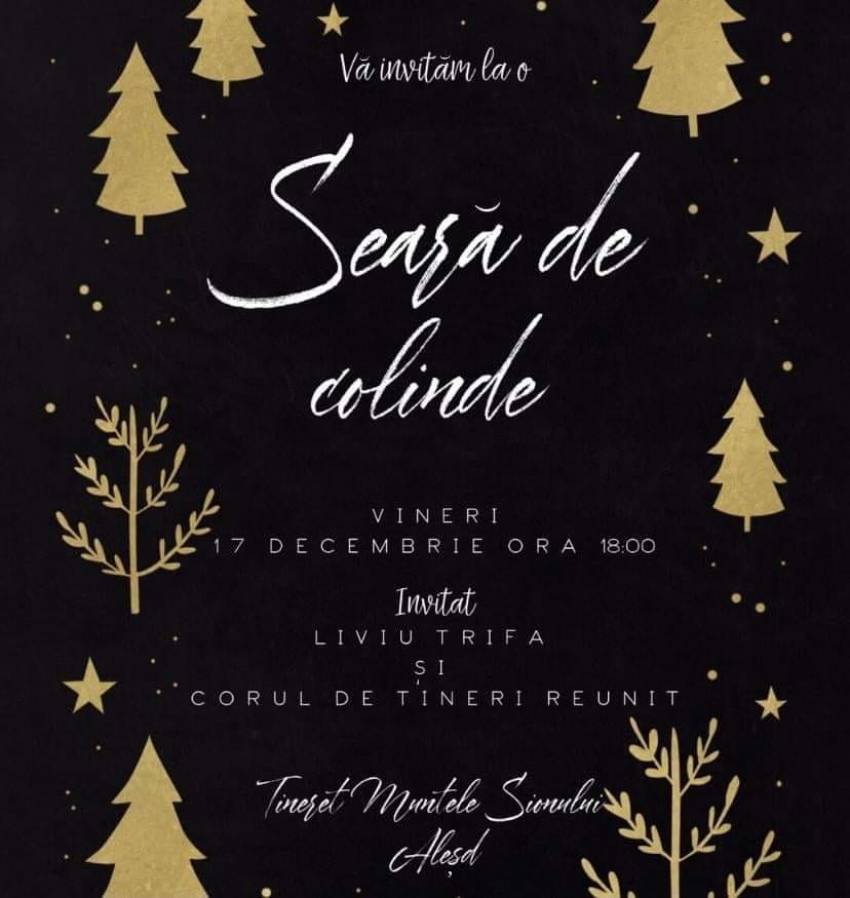 Seară de colinde la Biserica Muntele Sionului Aleșd