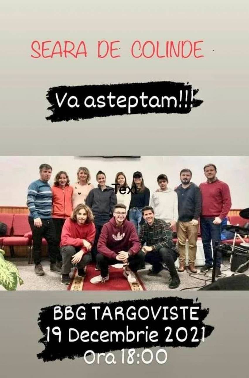 Seară de colinde la Biserica Golgota Târgoviște