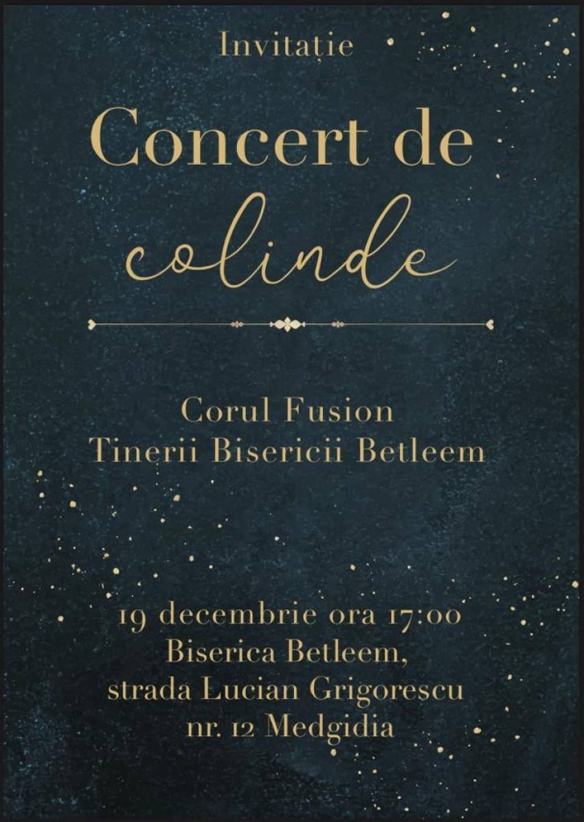Concert de colinde la Biserica Betleem Medgidia