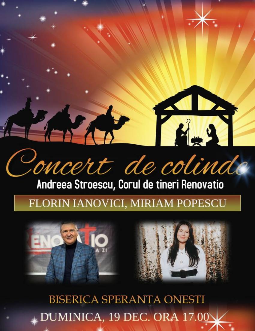 Concert de colinde la Biserica Speranţa Onești ◉ Invitat: Florin Ianovici