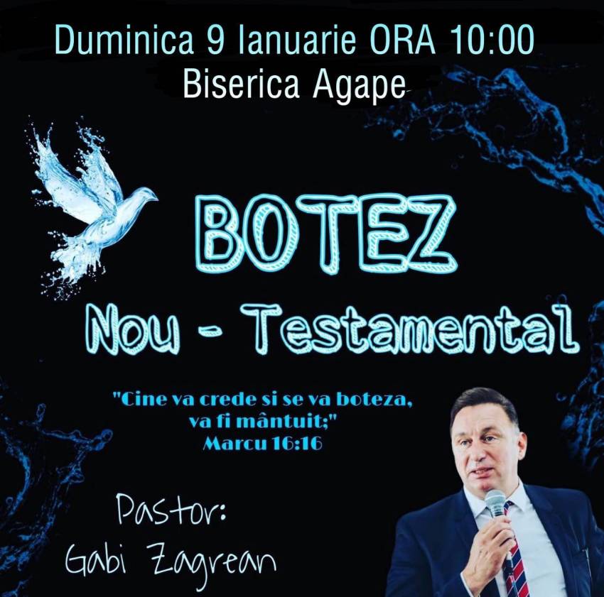 Botez la Biserica Agape Bistrița