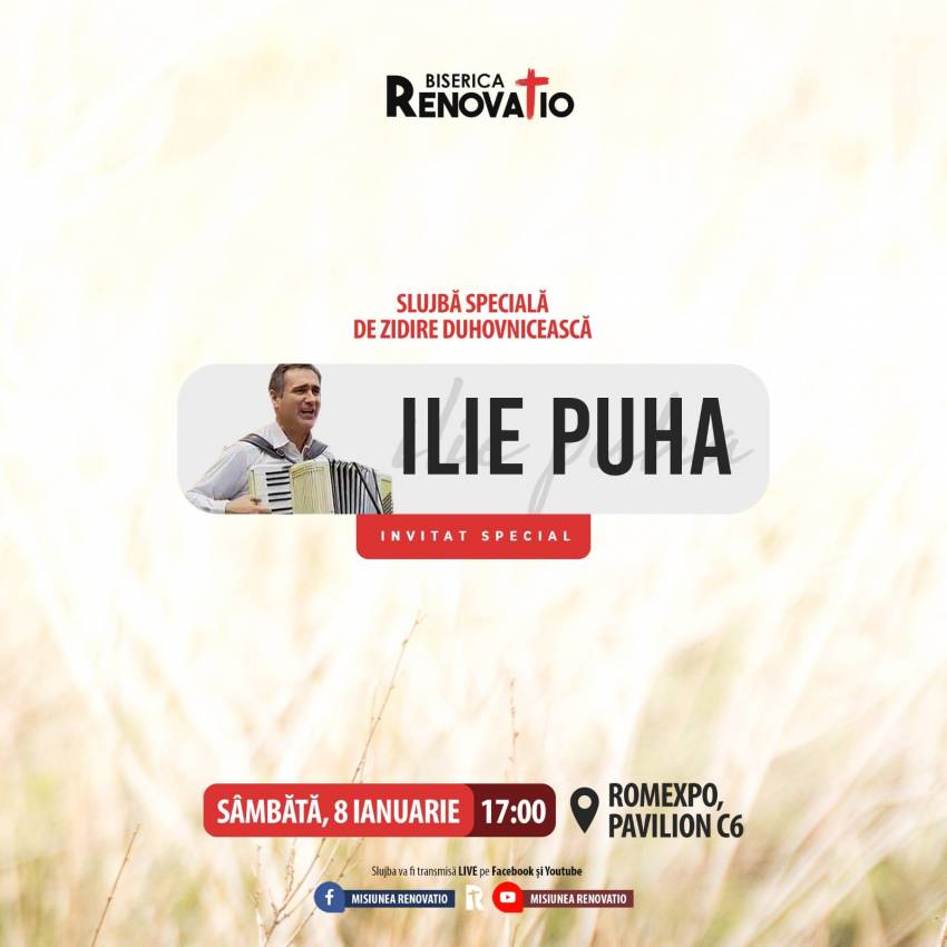 Ilie Puha la Biserica Renovatio București