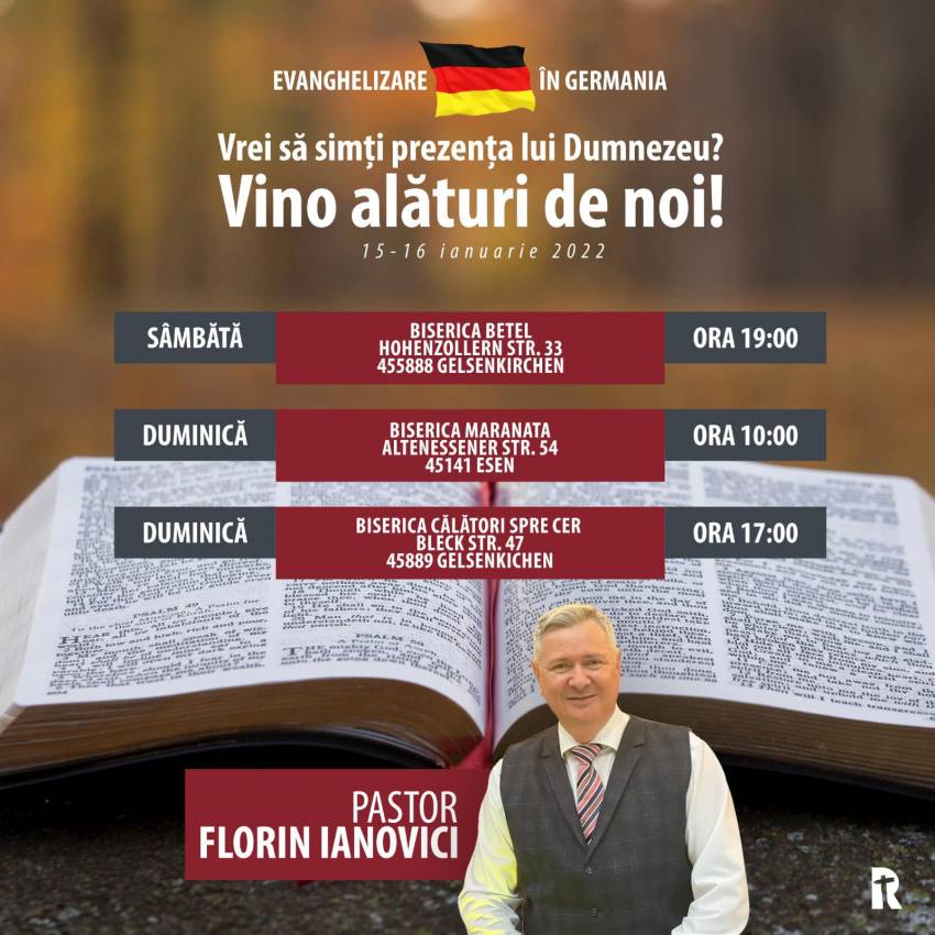 Evanghelizare cu Florin Ianovici în Germania