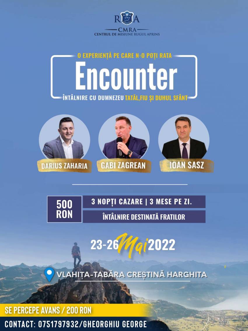 Conferință pentru bărbați cu Darius Zaharia, Gabi Zăgrean și Ioan Szasz la Vlăhița