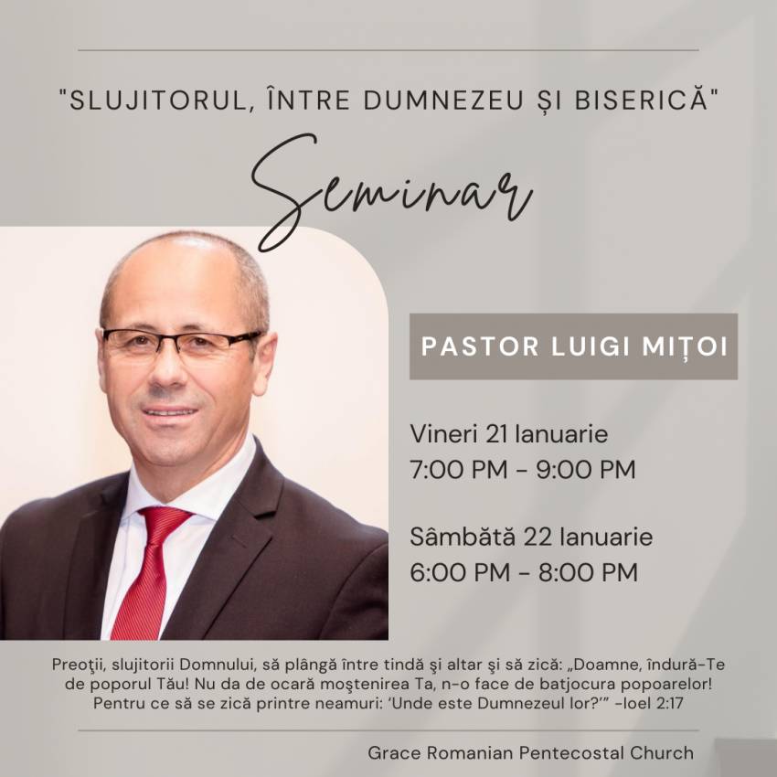 Seminar cu Luigi Miţoi la Biserica Harul Houston, Texas