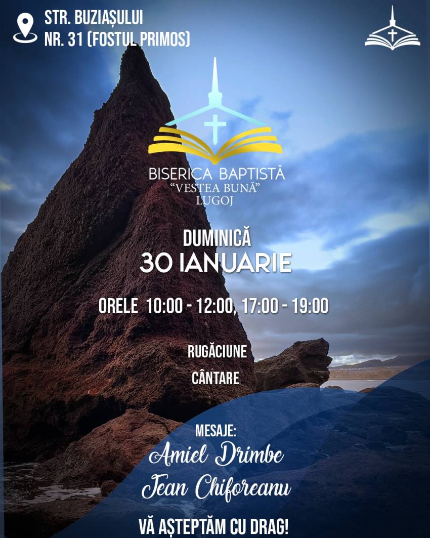 Amiel Drimbe și Jean Chiforeanu la Biserica Vestea Bună Lugoj
