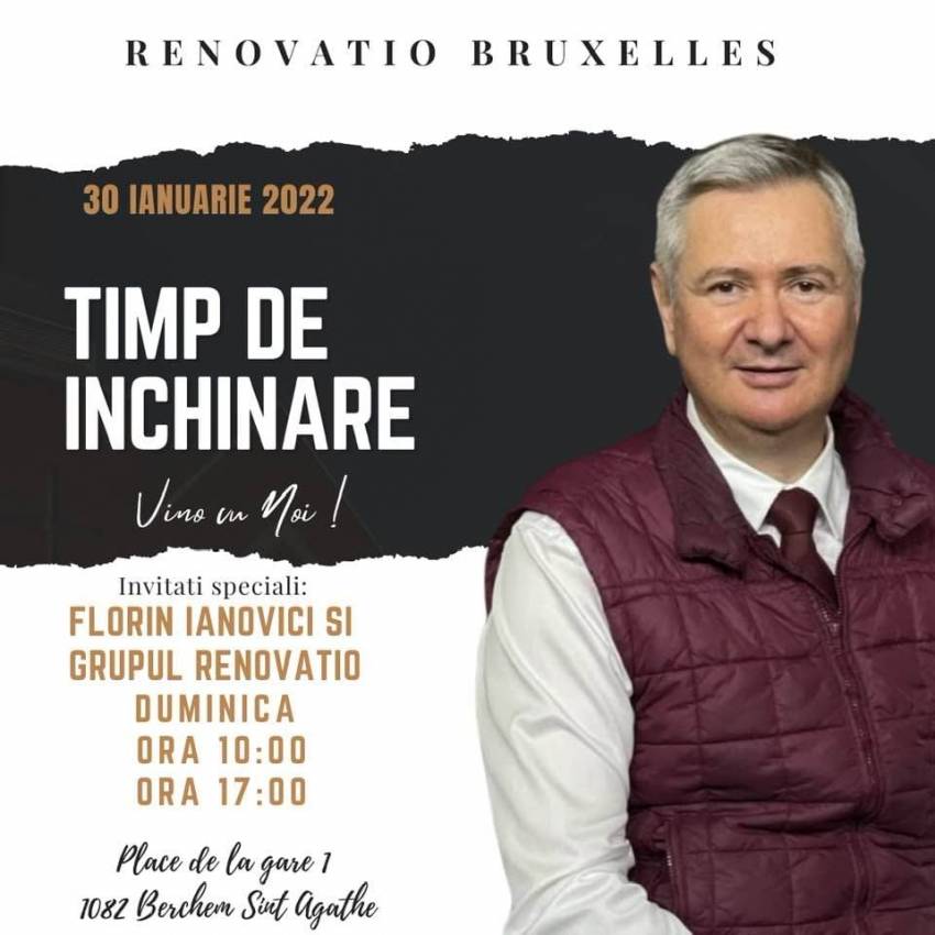 Florin Ianovici la Biserica Renovatio Bruxelles
