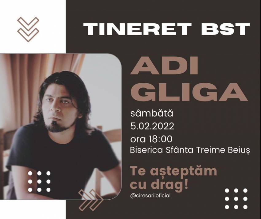 Adi Gliga la Biserica Sfânta Treime Beiuş