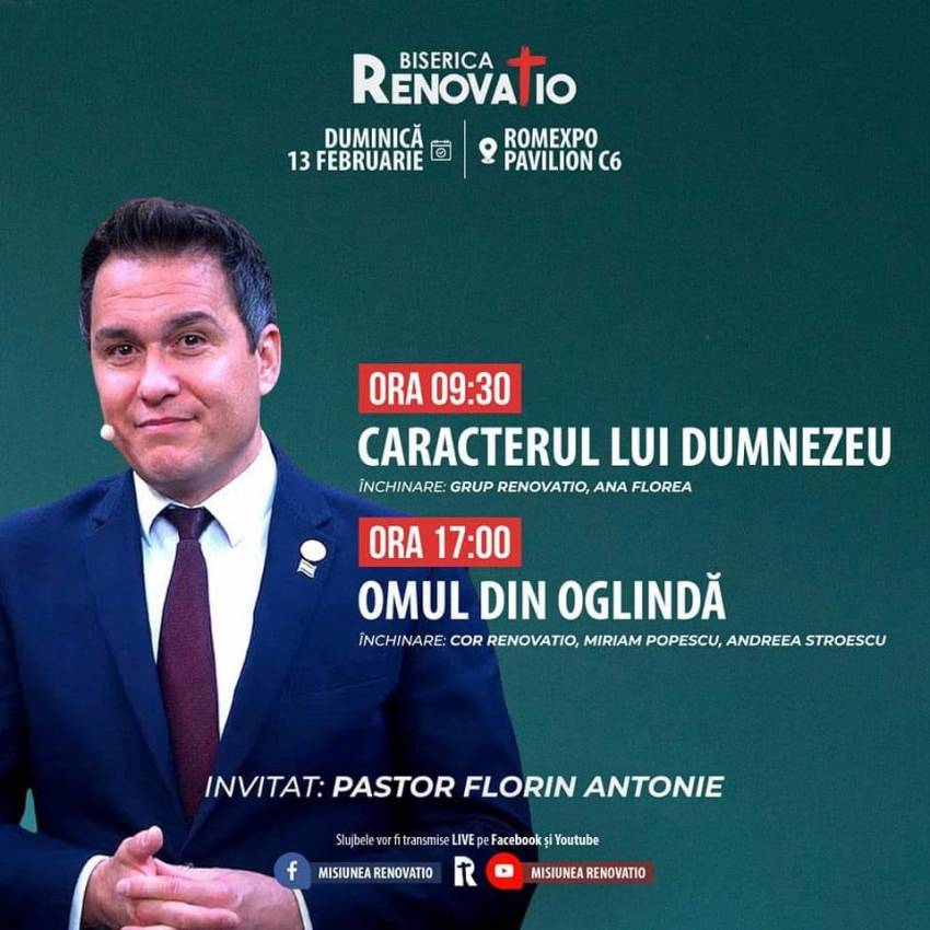 Florin Antonie la Biserica Renovatio București