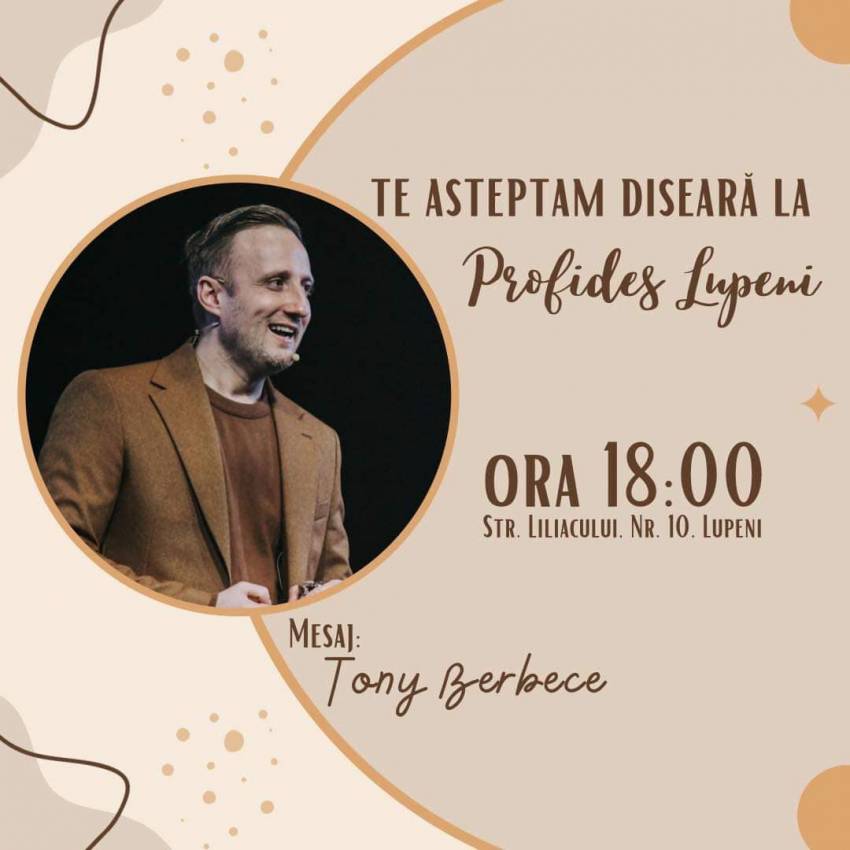 Tony Berbece la Biserica Profides Lupeni