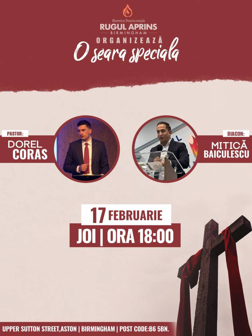 Dorel Coraș la Biserica Rugul Aprins Birmingham