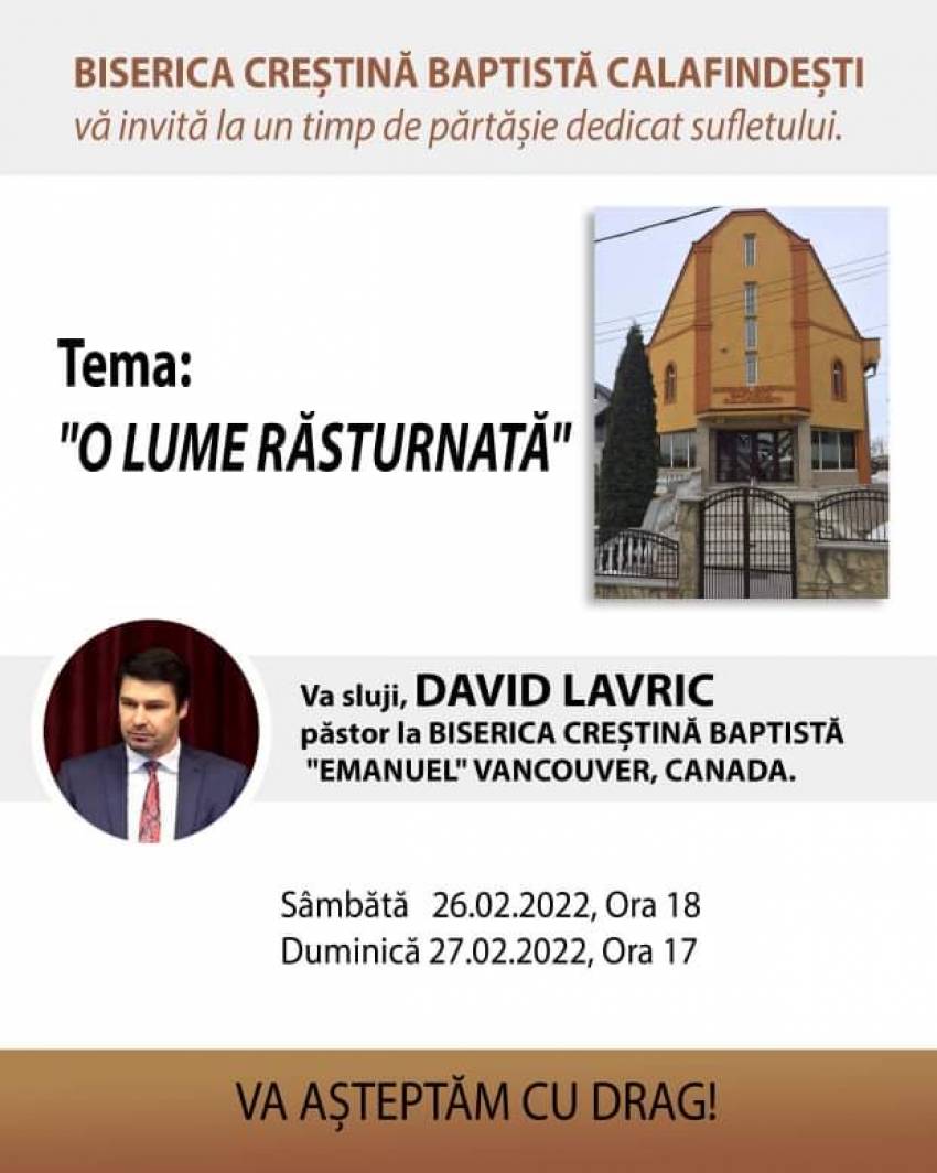 David Lavric la Biserica Baptistă Calafindești