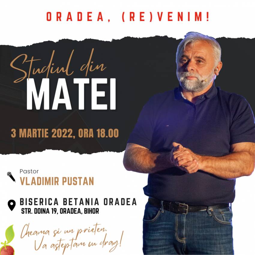 Vladimir Pustan la Biserica Betania Oradea