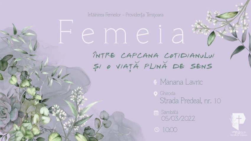 Întâlnirea femeilor cu Manana Lavric la Biserica Providența Timișoara