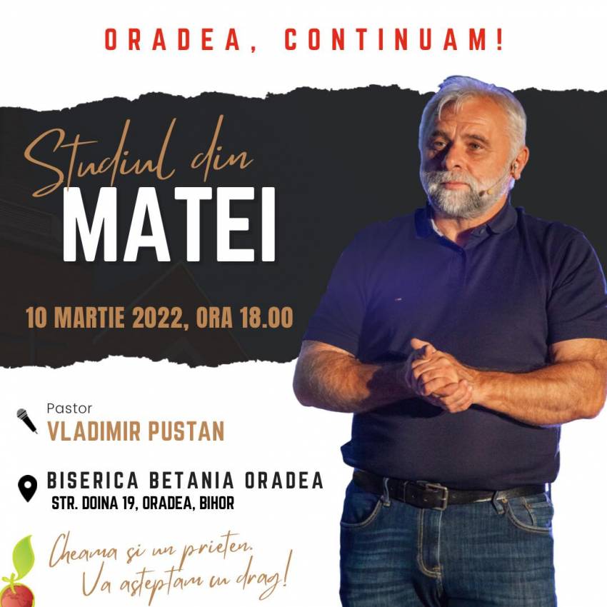 Vladimir Pustan la Biserica Betania Oradea