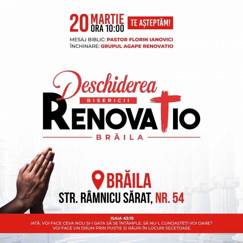 Deschiderea Bisericii Renovatio Brăila