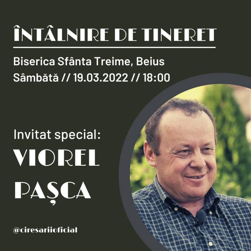 Întâlnire de tineret cu Viorel Paşca la Biserica Sfânta Treime Beiuş