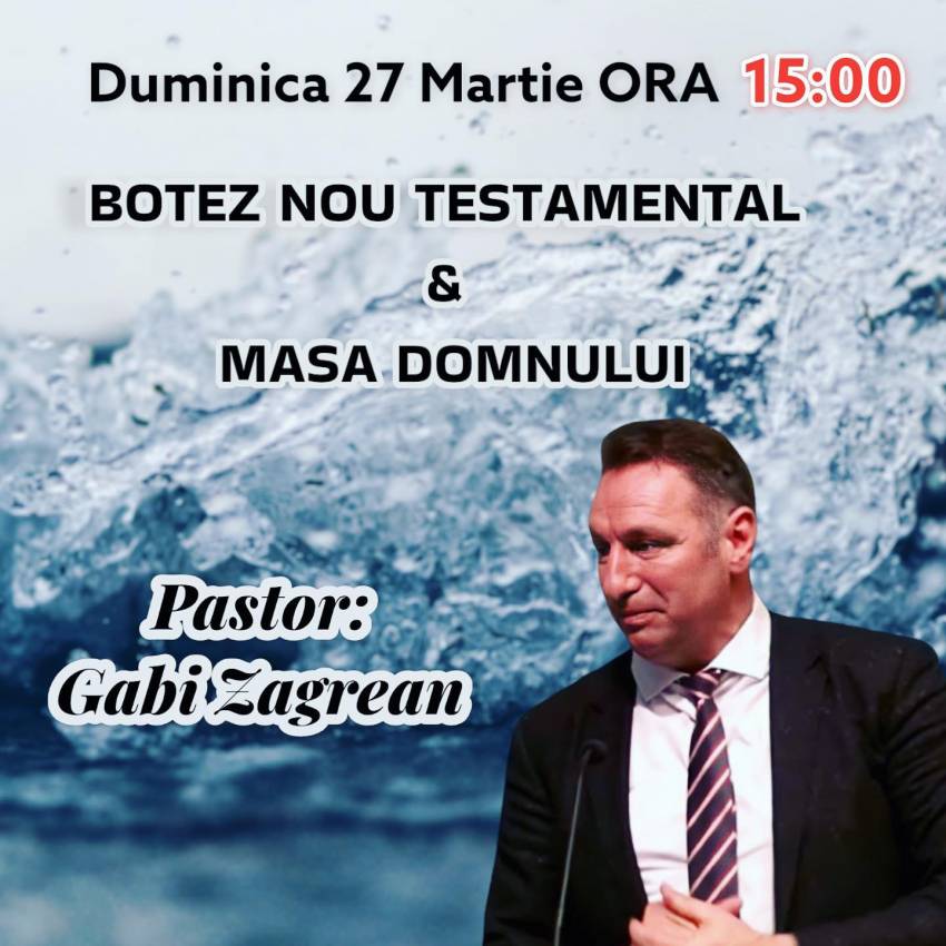 Botez la  Biserica Agape Bistrița