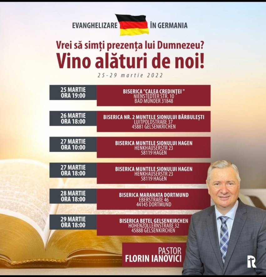 Evanghelizare cu Florin Ianovici în Germania