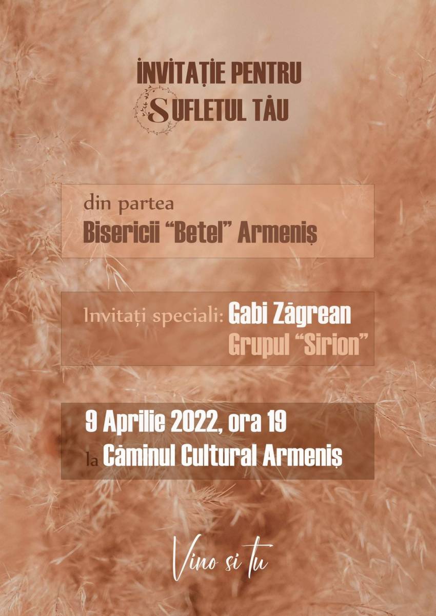 Gabi Zăgrean la Căminul Cultural Armeniș