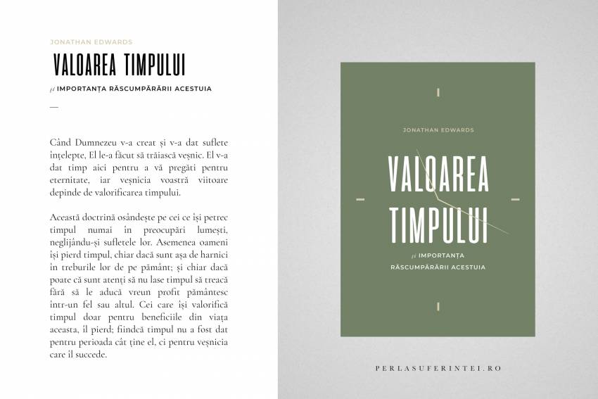 Noutate editorială: Valoarea timpului și importanța răscumpărării acestuia - de JONATHAN EDWARDS