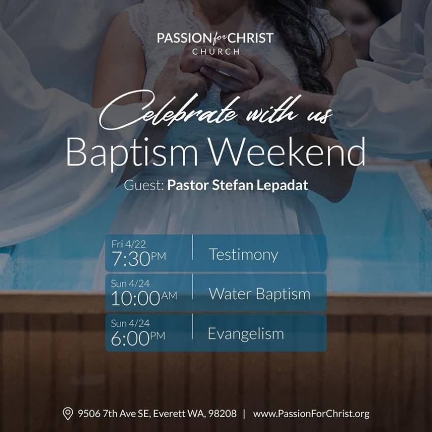 Botez la Biserica Passion for Christ, Everett