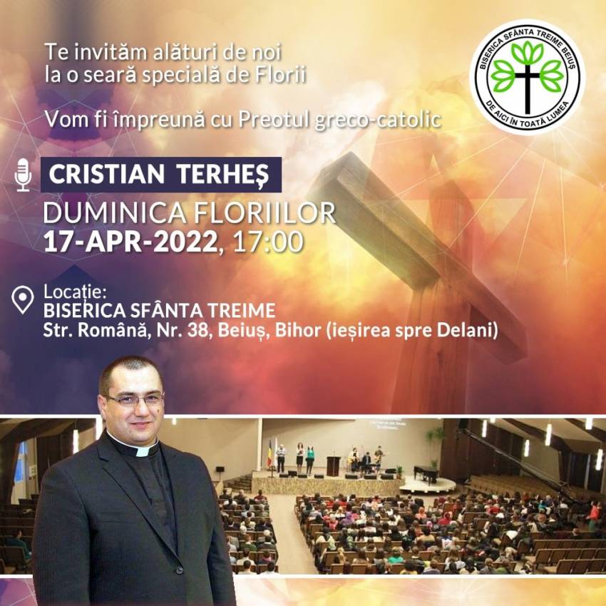 Cristian Terheș la Biserica Sfânta Treime Beiuş