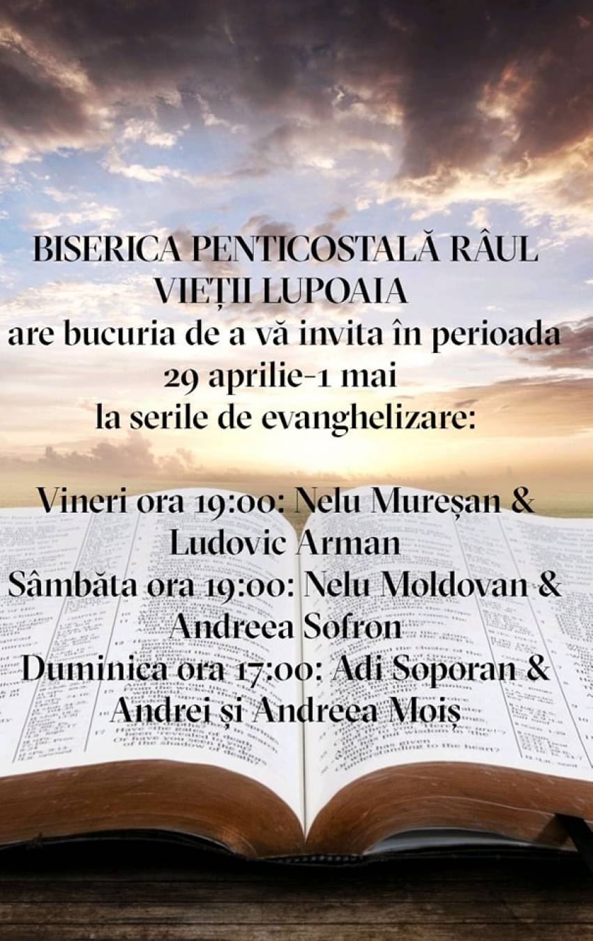 Seri de evanghelizare la Biserica Râul Vieții Lupoaia