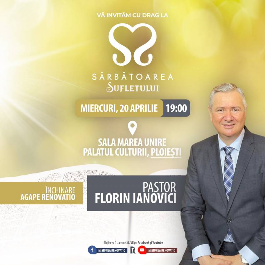Sărbătoarea sufletului cu Florin Ianovici la Palatul Culturii Ploiești