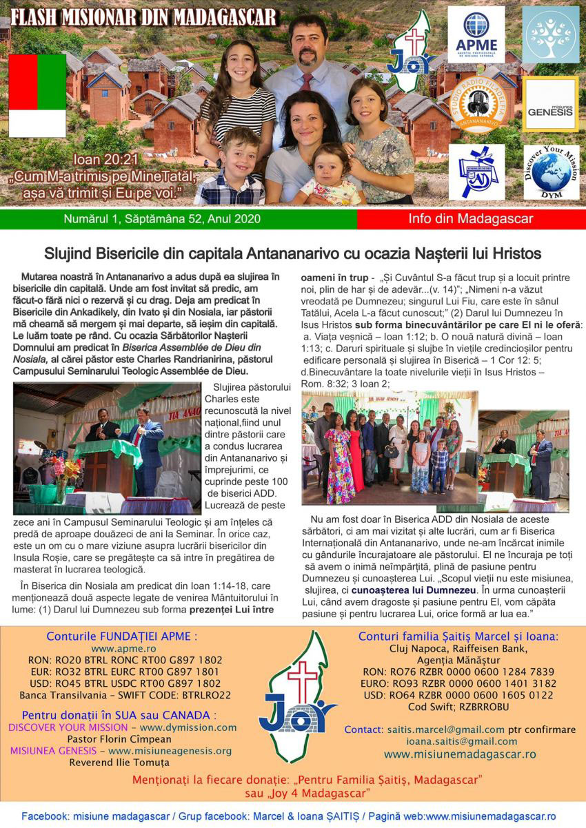 Flash Misionar din Madagascar Nr.1