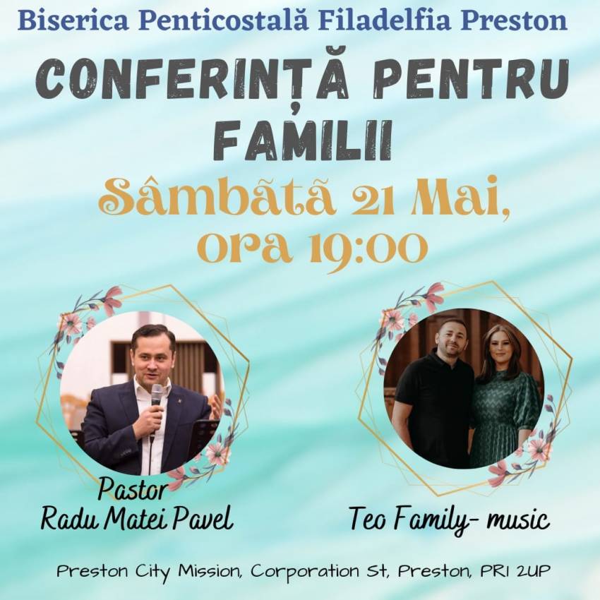 Conferință pentru familii la Biserica Filadelfia Preston