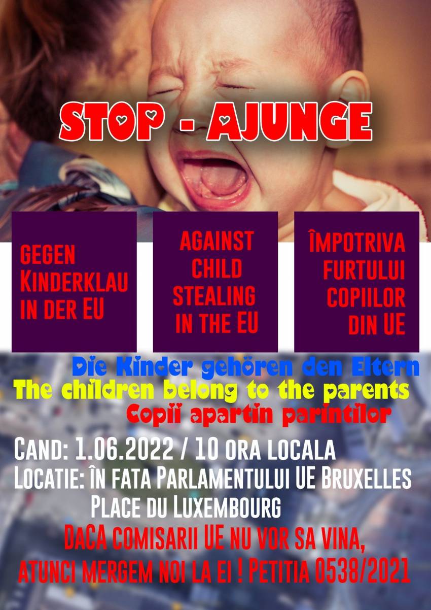 Protest pentru respectarea drepturilor parentale