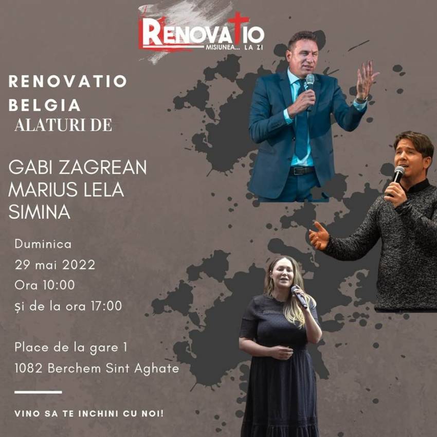Gabi Zăgrean la Biserica Renovatio Belgia