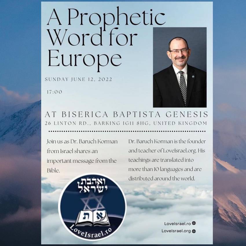 Baruch Korman la Biserica Genesis Londra