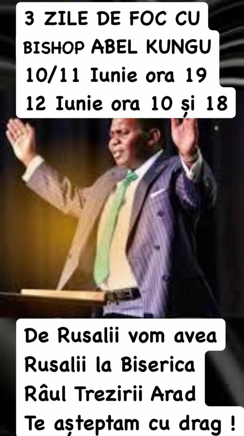 Abel Kungu la Biserica Râul Trezirii Arad