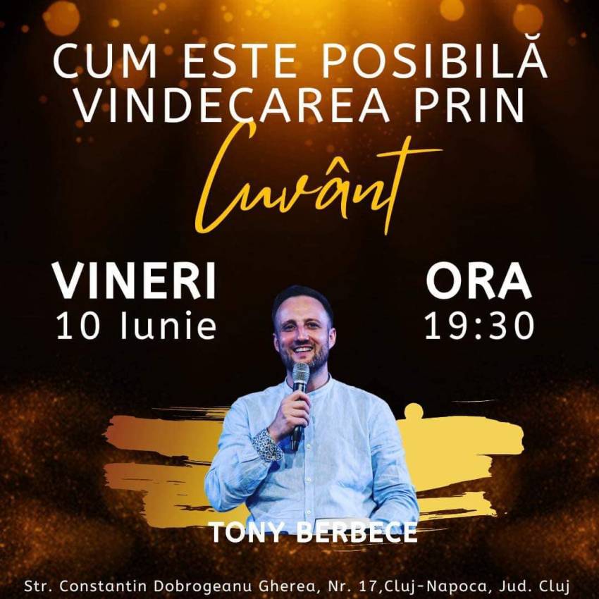 Tony Berbece la Biserica Profides Cluj-Napoca