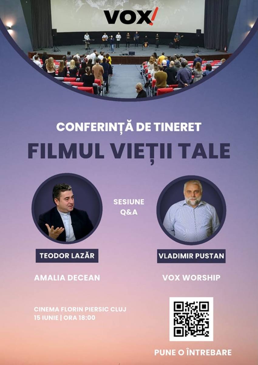 Conferință de tineret cu Vladimir Pustan și Teodor Lazăr la Cluj-Napoca