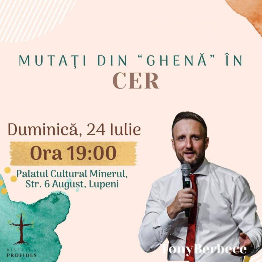 Tony Berbece la Biserica Profides Lupeni