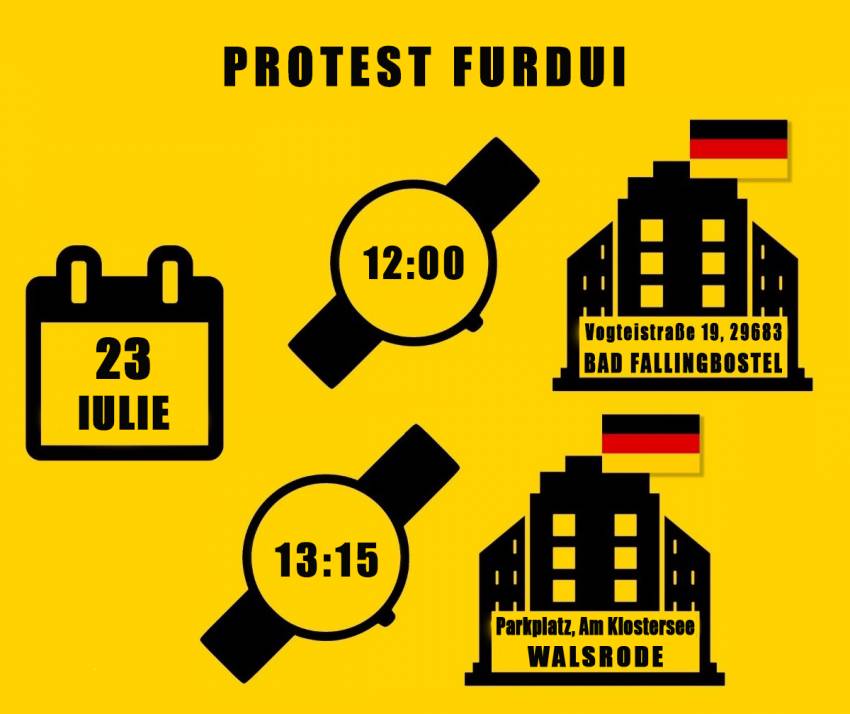 Proteste pentru susținerea Familiei Furdui la Bad Fallingbostel şi Walsrode, Germania