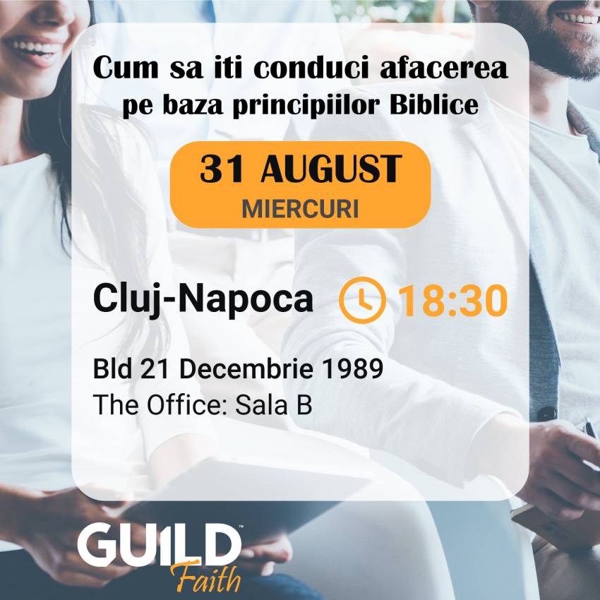 Eveniment dedicat oamenilor de afaceri credincioși cu Malcolm Johnston și Curt Laird la Cluj-Napoca