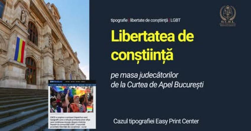 Libertatea de conștiință pe masa judecătorilor de la Curea de Apel București